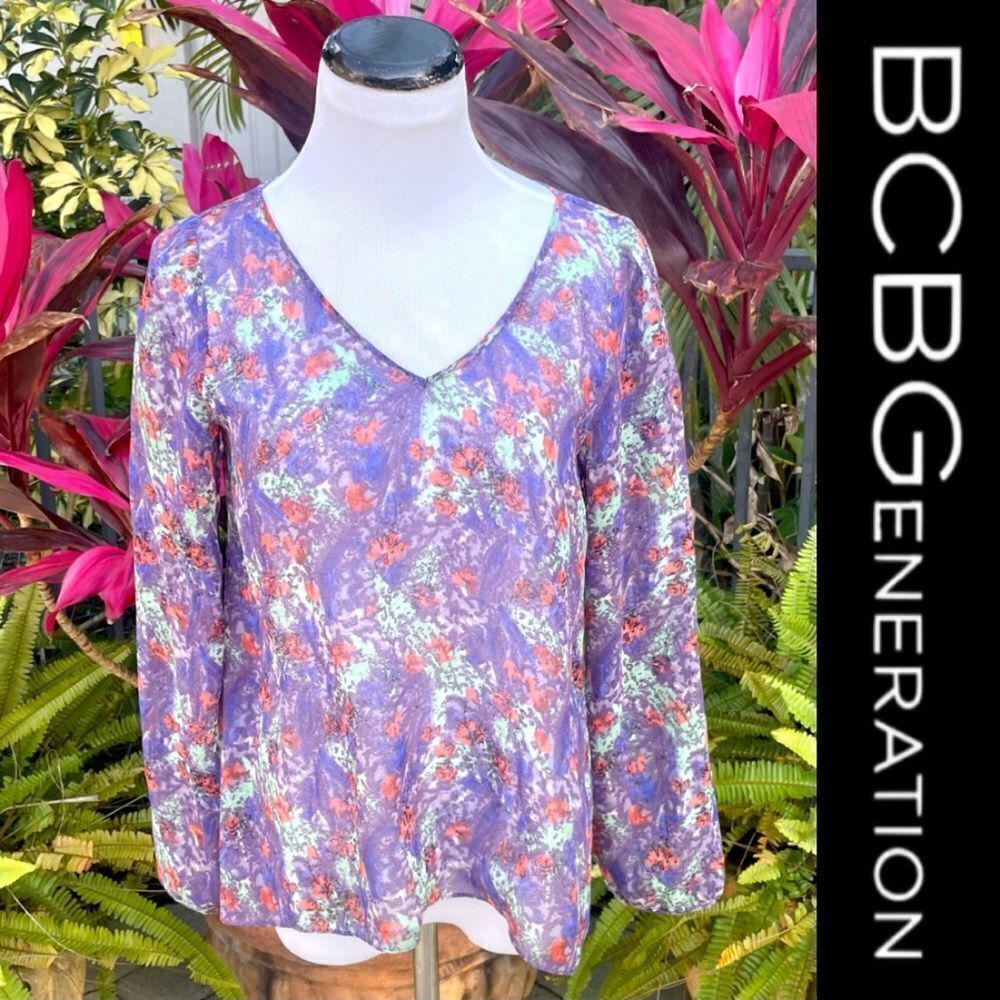 BCBGeneration Cutout Back Blouse